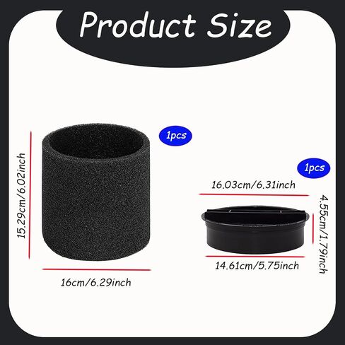 Black Replacement Filter Retainer Cover for Shop Vac 90304 Filter, Compatible with Wet and Dry Vacuum Cleaners, Model #3008000 (B) in Kuwait
