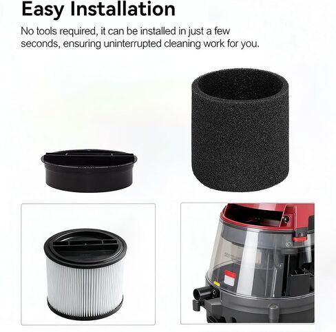 Black Replacement Filter Retainer Cover for Shop Vac 90304 Filter, Compatible with Wet and Dry Vacuum Cleaners, Model #3008000 (B) in Kuwait