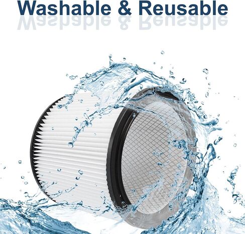 HQRP Cartridge Filter 2-Pack compatible with Shop-Vac 86EM350 86L500A 86M350 86MT600C 86ST450 87L500A Vacuum Cleaner in Kuwait