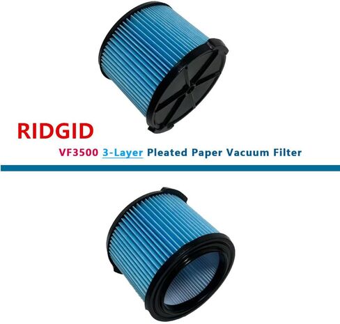 VF3700 foam Filter and VF3500 3-Layer Pleated Paper Vacuum Filter Compatible with Vac 3-4.5 Gallon Shop Vacuum Cleaners, Wet Application Foam Filter Fit WS0301VA WS0400DE WS14045 (1+1) in Kuwait