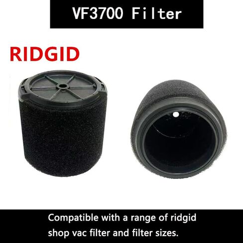 VF3700 foam Filter and VF3500 3-Layer Pleated Paper Vacuum Filter Compatible with Vac 3-4.5 Gallon Shop Vacuum Cleaners, Wet Application Foam Filter Fit WS0301VA WS0400DE WS14045 (1+1) in Kuwait