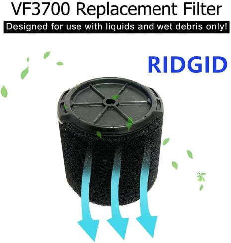 VF3700 foam Filter and VF3500 3-Layer Pleated Paper Vacuum Filter Compatible with Vac 3-4.5 Gallon Shop Vacuum Cleaners, Wet Application Foam Filter Fit WS0301VA WS0400DE WS14045 (1+1) in Kuwait