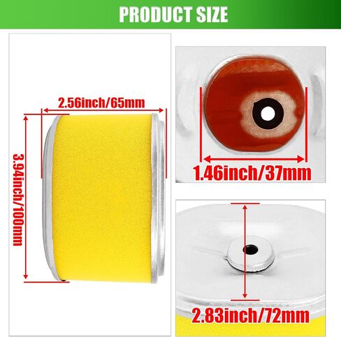 2 PCS 17210-ZE1-505 GX160 Filter for GX100 GX110 GX120 GX140 GX200 5hp 5.5hp 6.5hp 168F GX120K1 GX120RT2 GX120U1 GX120UT1 GX160K1 GX160T1 GX160U1 GX160UT1 GX160UT2 GX200RT2 GX200U GX200UT in Kuwait