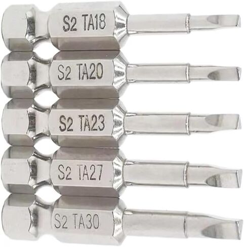 5 Pcs 1/4 Inch Hex Shank Magnetic Triangle Screwdriver Bit TA1.8 TA2.0 TA2.3 TA2.7 TA3.0 Length 50 mm in Kuwait