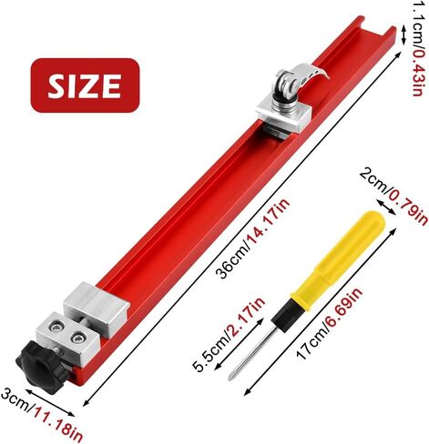 Circular Saw Guide Rail Fits 12" Saw Base, Aluminum Precision Adjustable Cutting Machine Base Guide for Woodworking, Electric Circular Guid-e Clamp for Cutting and Milling Tasks in Kuwait