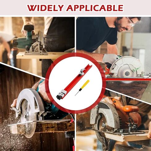 Circular Saw Guide Rail Fits 12" Saw Base, Aluminum Precision Adjustable Cutting Machine Base Guide for Woodworking, Electric Circular Guid-e Clamp for Cutting and Milling Tasks in Kuwait