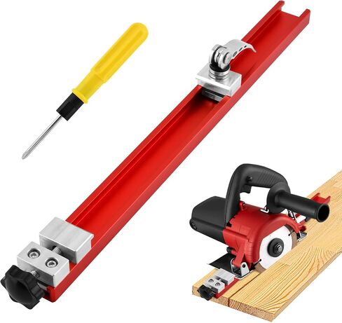 Circular Saw Guide Rail Fits 12" Saw Base, Aluminum Precision Adjustable Cutting Machine Base Guide for Woodworking, Electric Circular Guid-e Clamp for Cutting and Milling Tasks in Kuwait