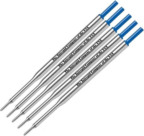 5 Genuine Intrepid flawless flow medium Point Refills for Papermate Lubriglide, Aspire, PhD Pens, Bulk Packed (BLACK) in Saudi Arabia