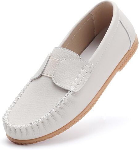 Women's Comfortable Loafer Shoes Lightweight Microfiber Leather Slip On Flats Walking Shoes in Kuwait
