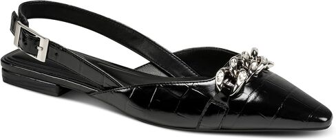 DKNY Women's Cosetta Slingback Poitned Toe Ballet Flat with Embellishments in Kuwait