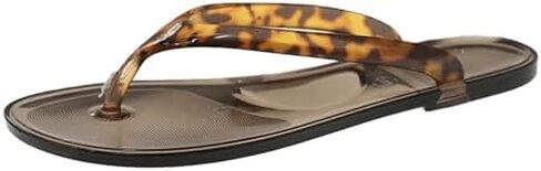 Tortoise Shell Sandals Jelly Flip Flops for Women | Thong Sandals, Summer, Brown, Jellies Shoes, Slip On, Beach, Flat Slides, Beach, Vacation in Kuwait