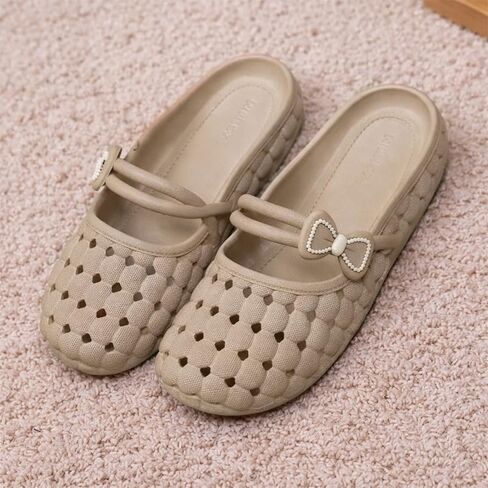 Women's Bow Slide Sandals Non-Slip Quick-Dry Soft Cushioned 0.8 Inch Thick Sole Indoor Outdoor Bathroom Beach Shoes in Kuwait