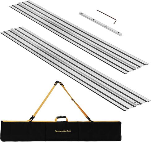 110" Track Saw Guide Rail for DeWalt Track Saws, 55" x 2 Guide Rail with Connector and Bag Replacement for DeWalt DWS5022, Perfect for Woodworking and Longer Cuts, Aluminum Extruded 2 Year Warranty in Kuwait