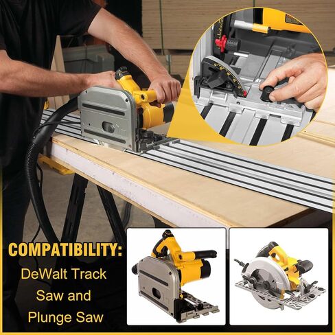 110" Track Saw Guide Rail for DeWalt Track Saws, 55" x 2 Guide Rail with Connector and Bag Replacement for DeWalt DWS5022, Perfect for Woodworking and Longer Cuts, Aluminum Extruded 2 Year Warranty in Kuwait