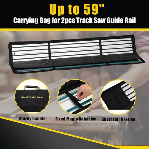110" Track Saw Guide Rail for DeWalt Track Saws, 55" x 2 Guide Rail with Connector and Bag Replacement for DeWalt DWS5022, Perfect for Woodworking and Longer Cuts, Aluminum Extruded 2 Year Warranty in Kuwait