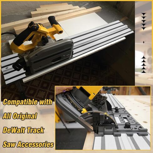 110" Track Saw Guide Rail for DeWalt Track Saws, 55" x 2 Guide Rail with Connector and Bag Replacement for DeWalt DWS5022, Perfect for Woodworking and Longer Cuts, Aluminum Extruded 2 Year Warranty in Kuwait