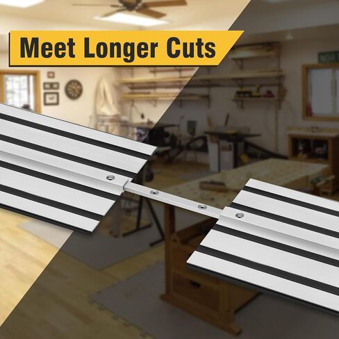 110" Track Saw Guide Rail for DeWalt Track Saws, 55" x 2 Guide Rail with Connector and Bag Replacement for DeWalt DWS5022, Perfect for Woodworking and Longer Cuts, Aluminum Extruded 2 Year Warranty in Kuwait