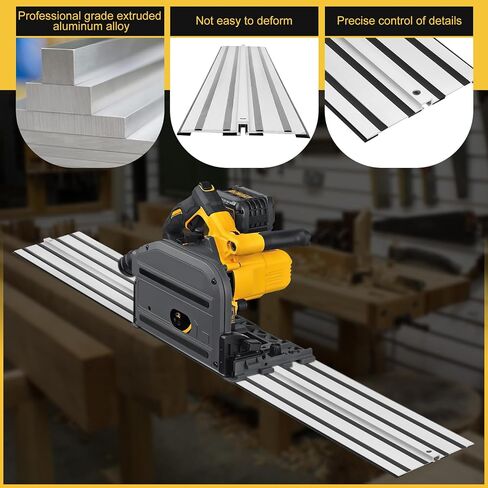 110" Track Saw Guide Rail for DeWalt Track Saws, 55" x 2 Guide Rail with Connector and Bag Replacement for DeWalt DWS5022, Perfect for Woodworking and Longer Cuts, Aluminum Extruded 2 Year Warranty in Kuwait