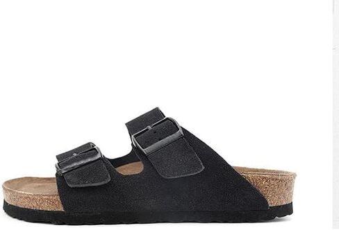 Womens Sandals Classic Cork Footbed Double Buckle Slip On Slides Shoes in Kuwait