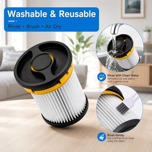 Replacement Filter Compatible with Miele Triflex HX1 Facelift & HX2 Cordless Vacuums, HX-FSF2 Fine Dust Filter, High Efficiency Pleated Vacuum Filter, Washable and Easy to Install (HX-FSF2 (1)) in Kuwait
