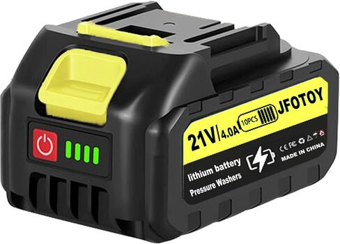 Battery for Portable Cordless Washer,21V 4000mAh with Power Display | For example mini chainsaw, Leaf blower, Pruning Shear, Grass Shear,String Trimmer, and electric drills etc. in Kuwait