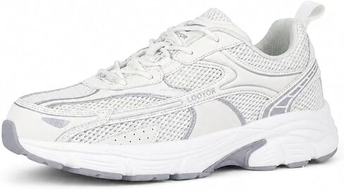 Womens Lace Up Walking Sneakers, Breathable Mesh Tennis Shoes | Low top casual athletic shoes with cushioned EVA insole, MD rubber outsole, TPU support, and simple daily style in Kuwait