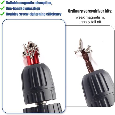 3 Pcs Screwdriver Head Magnetic Ring, Aluminum Alloy Bit Magnetizer Rings Tool for Hex Screwdriver and Power Bits Removable Magnetic Magnet Screw Holder for DIY Repair in Kuwait