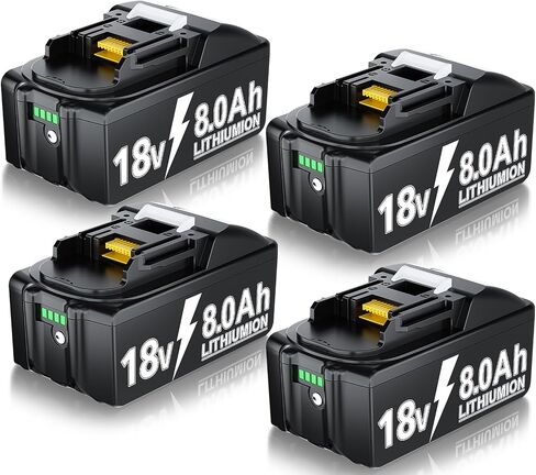 2Pack 8.0Ah Replacement for Makita 18V Battery Compatible with Makita 18 Volt Battery LXT BL1815 BL1820 BL1830B BL1840B BL1850B BL1860 BL1860B Makita 18V Battery Charger and Tools in Kuwait