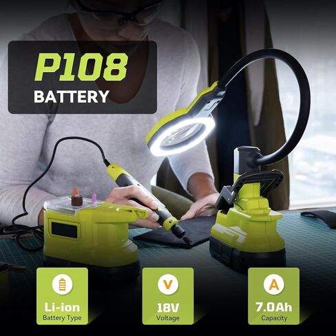 Masione 2Pack 7.0Ah High Capacity Replacement for Ryobi 18v Battery RBL 1810 with LED Indicator,Compatible with Ryobi Lithium Battery P102 P103 P104 P105 P107 P108 P109 RBL1810 in Kuwait