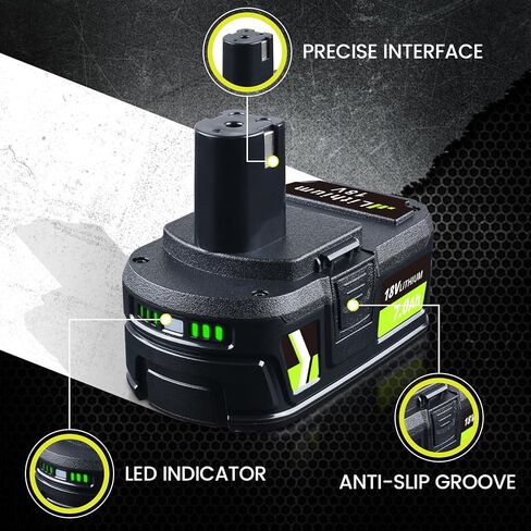 Masione 2Pack 7.0Ah High Capacity Replacement for Ryobi 18v Battery RBL 1810 with LED Indicator,Compatible with Ryobi Lithium Battery P102 P103 P104 P105 P107 P108 P109 RBL1810 in Kuwait