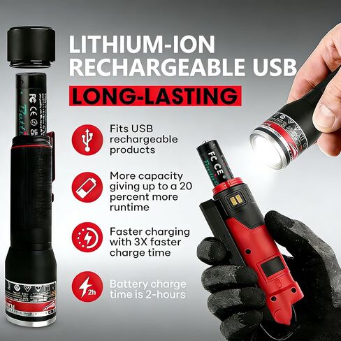 Replacement Battery for Headlamp&Flashlight Red Lithium 3.0 Battery 3200mAh Li-ion Compatible with 48-11-2131 in Kuwait