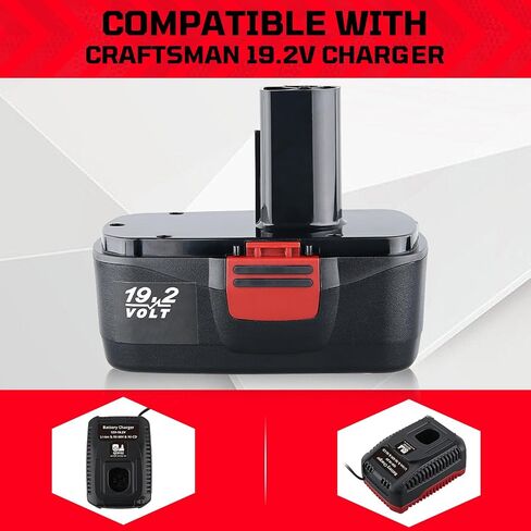 4800mAh C-3 19.2V Ni-MH Battery Replacement for Craftsman 19.2V DieHard C-3 Cordless Tools – Compatible with Craftsman Models 315.115410, 315.11485, 130279005, 1323903, 120235021, 11375 in Kuwait