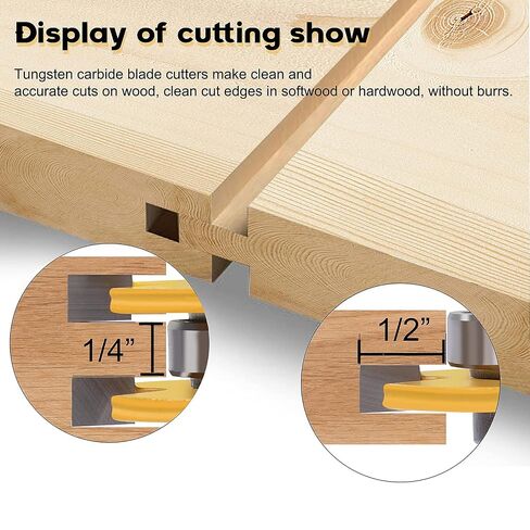Newdeli Shaker Door Router Bit Set with Tongue and Groove Router Bits 1/4 Inch Shank Professional Carbide Milling Cutters for Cabinet Door in Kuwait