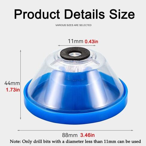 3 dust covers and dust collection bowls for drill bits, bit dust collection bowls, and non-chip collection covers, suitable for electric tools with dry wall drilling saws for 6mm-10mm drill bits in Kuwait