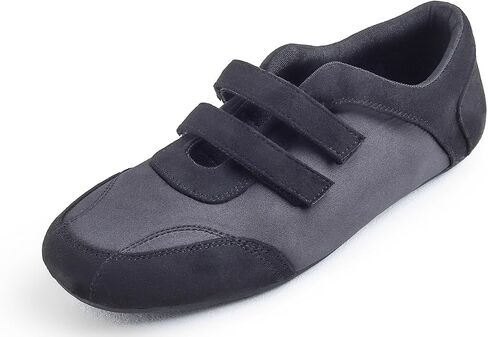 FEVERSOLE Women's Cushion Padded Mary Jane Shoes Double Straps Comfort Casual Soft Fabric Sporty Slip On Flats in Kuwait