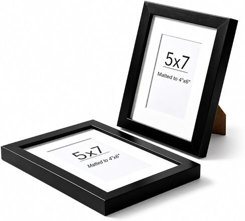 إطارات صور TWING مقاس 6 × 6 مكونة من 3 قطع، إطارات سوداء مقاس 6 × 6 تعرض صورة 4 × 4 مع حصيرة، إطار صورة مربع للعائلة على الطاولة أو التثبيت على الحائط، هدية مثالية لعيد الأم/عيد الميلاد in Kuwait