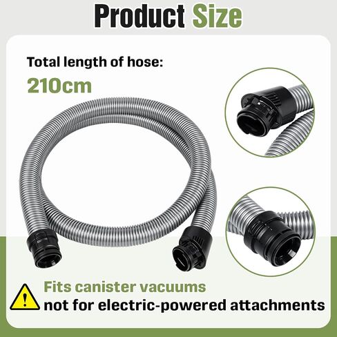 C3 Vacuum Hose Compatible with Miele Vacuum Cleaner C2, C3, S8 Series – Non‑Electric Vacuum Suction Hose for Canister Vacuums – Restores Suction & Reach – Replaces 10563760, 7330630, 7863553 in Kuwait