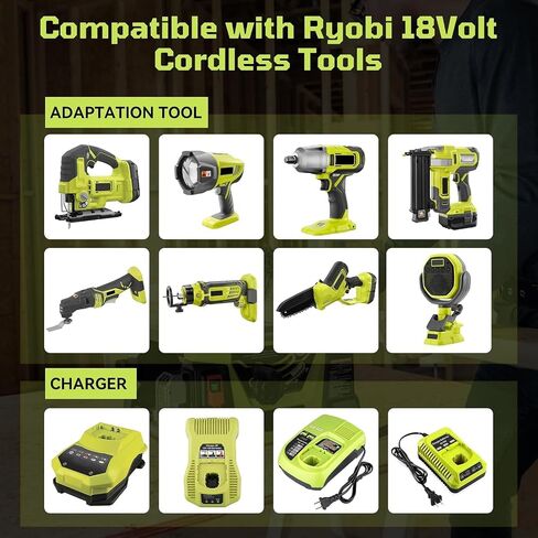 Masione 2P 7.0Ah P108 18V Battery High Capacity Replacement for Ryobi 18V Battery P102 P103 P104 P105 P107 P109 P122 RBL1810 Compatible with Ryobi Cordless Tool Batteries with Indicator in Kuwait