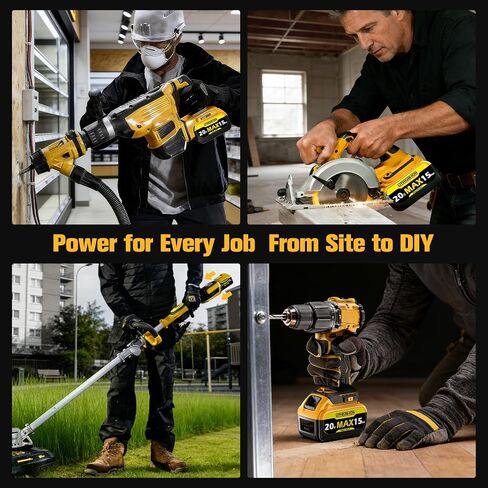 15Ah Replacement Compatible for Dewalt 20V Max Battery with High Capacity | Cordless Power Tools 20 Volt Baterías DCB201 DCB203 DCB204 DCB205 DCB205c DCB205-2 DCB206 4 Pack Batteries Pilas in Kuwait