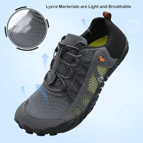 L-RUN Water Hiking Shoes Men Womens Swim Shoes for Surf Barefoot Aqua Socks Reef Shoes Grey M US (Women 13, Men 12)=EU45 in Kuwait