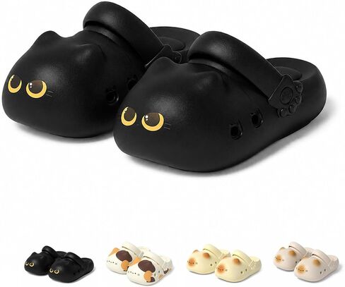 Cute Summer Cat Paw Print Shoes Slippers with Paw Print Sole for Women, Funny Gifts for Cat Lovers in Kuwait