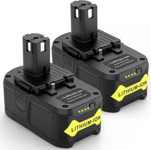 TREE.NB 18Volt 8.0Ah Replacement for Ryobi 18V Lithium Battery Ultra-High Capacity Compatible with Ryobi ONE+ 18V Battery P102 P103 P104 P105 P106 P107 P108 (2Pack) in Kuwait
