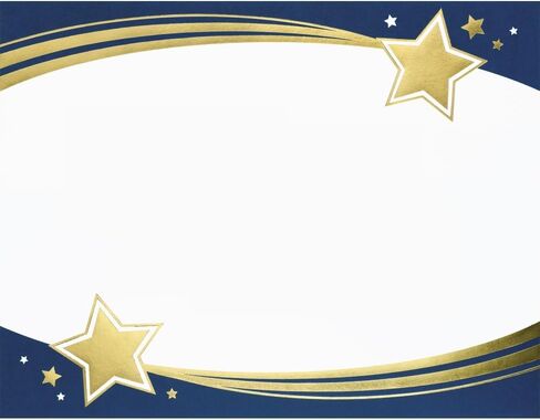 Great Papers! Shooting Stars Gold Foil Certificate, 8.5" x 11", 15 Count (20103777) in Saudi Arabia