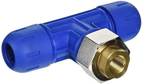 RAPID AIR FASTPIPE REDUCING TEE FOR FASTPIPE ALUMINUM TUBING, PIPING X FEMALE NPT, COMPRESSED AIR PIPING PIECE (F2007 1/4" FNPT) in Kuwait