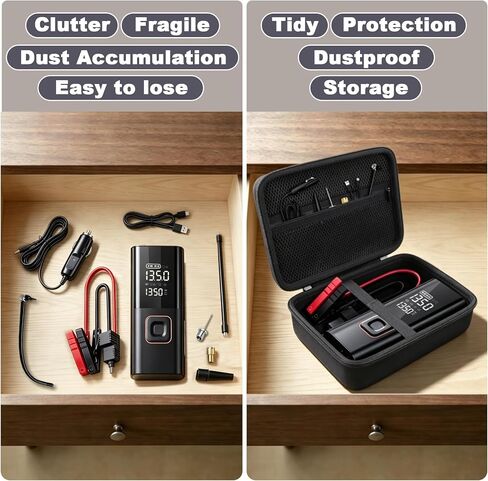 Hard Case Compaitble with PIRAIL Jump Starter with Air Compressor in Kuwait