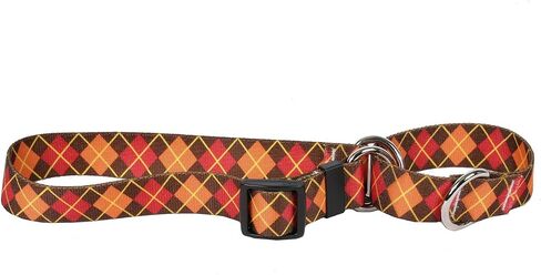Pink Argyle Martingale Control Dog Collar - Size Large 26" Long - Made In The USA in Saudi Arabia