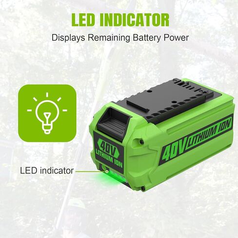 energup 2Pack 6.0Ah Replacement Greenworks 40V Battery for GreenWorks 29472 29462 Battery 40V G-MAX Power Tools 29252 20202 22262 25312 25322 20642 22272 27062 21242 (Not Fit Gen 1) in Kuwait