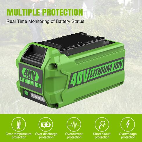 energup 2Pack 6.0Ah Replacement Greenworks 40V Battery for GreenWorks 29472 29462 Battery 40V G-MAX Power Tools 29252 20202 22262 25312 25322 20642 22272 27062 21242 (Not Fit Gen 1) in Kuwait