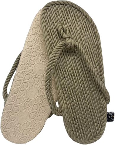 Nomadic State of Mind Flip Flop Thong Rope Sandals for Women Men, Handmade Lightweight Vegan Sandals with Non-Slip Sole, Unisex Beach Walking Shoes in Kuwait