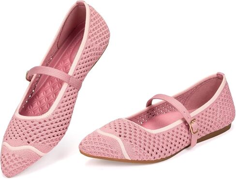 Frank Mully Mesh Ballet Flats for Women Comfy Washable Flexible Breathable Casual Work Office Walk Pointed Toe Ballerina Shoes in Kuwait